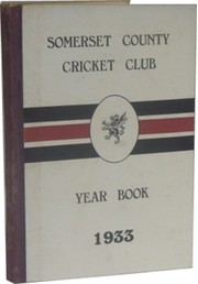 SOMERSET COUNTY CRICKET CLUB YEARBOOK 1933