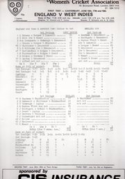 ENGLAND V WEST INDIES 1979 (WOMEN
