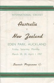 NEW ZEALAND V AUSTRALIA 1957 (3RD TEST, EDEN PARK) CRICKET PROGRAMME