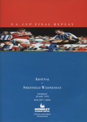 ARSENAL V SHEFFIELD WEDNESDAY 1993 (F.A. CUP FINAL REPLAY) FOOTBALL PROGRAMME