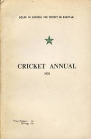 BOARD OF CONTROL FOR CRICKET IN PAKISTAN: CRICKET ANNUAL 1970
