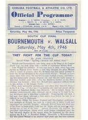 BOURNEMOUTH V WALSALL 1946 (SOUTH CUP FINAL) FOOTBALL PROGRAMME