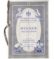 WARRINGTON FOOTBALL CLUB 1948 dinner programme