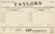 BORDER V AUSTRALIA 1949-50 CRICKET SCORECARD