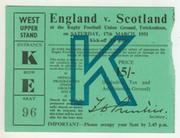 ENGLAND V SCOTLAND 1951 RUGBY TICKET