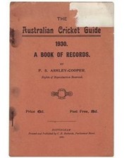 THE AUSTRALIAN CRICKET GUIDE 1930: A BOOK OF RECORDS