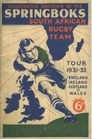 ILLUSTRATED SOUVENIR OF THE 1931-1932 SPRINGBOKS SOUTH AFRICAN RUGBY TEAM TOUR 1931 - 1932