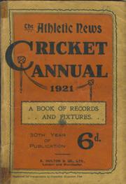 ATHLETIC NEWS CRICKET ANNUAL 1921