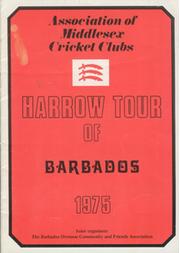 HARROW CRICKET CLUB TOUR OF BARBADOS 1975 BROCHURE