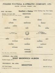 BRENTFORD V CHELSEA 1949-50 (LONDON CHALLENGE CUP FINAL) FOOTBALL PROGRAMME