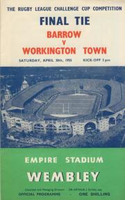 BARROW V WORKINGTON TOWN 1955 (CHALLENGE CUP FINAL) RUGBY LEAGUE PROGRAMME