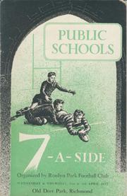 PUBLIC SCHOOLS 7-A-SIDE 1952 RUGBY UNION PROGRAMME