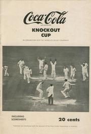 COCA-COLA AUSTRALIAN KNOCKOUT CRICKET CUP 1971-72 PROGRAMME