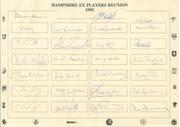 HAMPSHIRE COUNTY CRICKET CLUB EX-PLAYERS REUNION 1995 AUTOGRAPH SHEETS - SIGNED BY 51