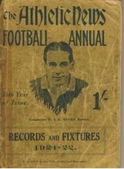 ATHLETIC NEWS FOOTBALL ANNUAL 1921-22