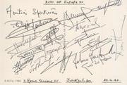 REST OF EUROPE XV (V HOME NATIONS) 1990 RUGBY AUTOGRAPHS