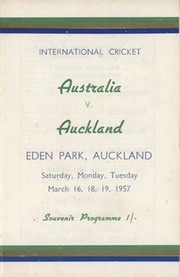 AUCKLAND V AUSTRALIA 1956-57 (EDEN PARK) CRICKET PROGRAMME