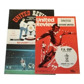 MANCHESTER UNITED V OXFORD UNITED 1975/76 & 1988/89 (F.A. CUP) FOOTBALL PROGRAMME