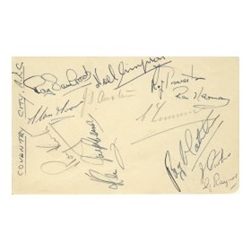 COVENTRY CITY 1956 SIGNED ALBUM PAGE