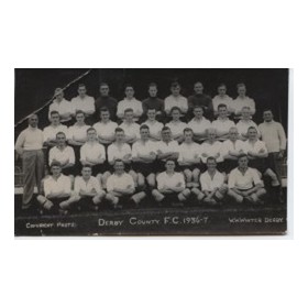 DERBY COUNTY 1936-37 FOOTBALL POSTCARD