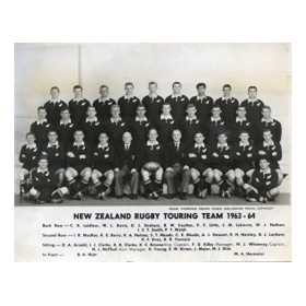 NEW ZEALAND 1963-64 RUGBY PHOTOGRAPH