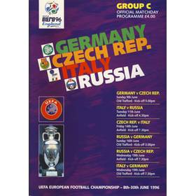 GERMANY V CZECH REPUBLIC & ITALY V RUSSIA 1996 (EURO 96 GROUP C) FOOTBALL PROGRAMME