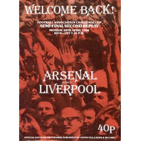 ARSENAL V LIVERPOOL 1980 (F.A. CUP SEMI-FINAL SECOND REPLAY) FOOTBALL PROGRAMME