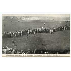 INTERNATIONAL GOLF MATCH AT ST ANDREWS 1905 GOLF POSTCARD