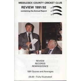 MIDDLESEX COUNTY CRICKET CLUB ANNUAL REVIEW 1991/92