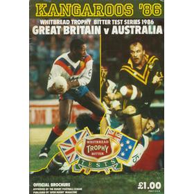 GREAT BRITAIN V AUSTRALIA 1986