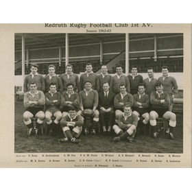 REDRUTH RUGBY FOOTBALL CLUB 1962-63