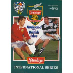 AUCKLAND V BRITISH ISLES 1993 RUGBY PROGRAMME