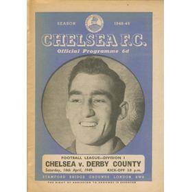CHELSEA V DERBY COUNTY 1948-49 FOOTBALL PROGRAMME