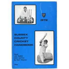 OFFICIAL SUSSEX CRICKET HANDBOOK 1972