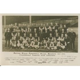 ASTON VILLA 1911-12 FOOTBALL POSTCARD