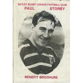 PAUL STOREY (BATLEY) BENEFIT BROCHURE 1989