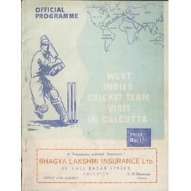 WEST INDIES CRICKET TEAM VISIT IN CALCUTTA 1948-49 OFFICIAL PROGRAMME