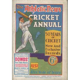 ATHLETIC NEWS CRICKET ANNUAL 1932