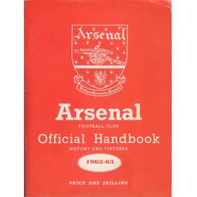 ARSENAL FOOTBALL CLUB 1962-63 OFFICIAL HANDBOOK