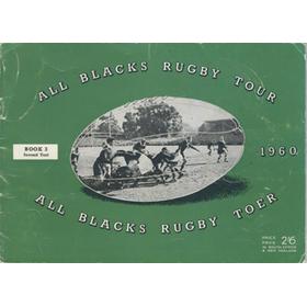 ALL BLACKS RUGBY TOUR 1960 TO SOUTH AFRICA (SECOND TEST) SOUVENIR