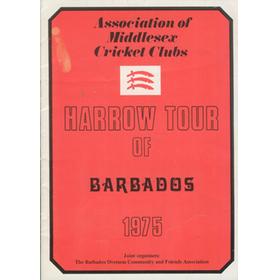 HARROW CRICKET CLUB TOUR OF BARBADOS 1975 BROCHURE