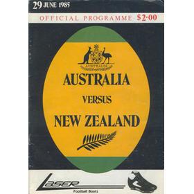 AUSTRALIA V NEW ZEALAND 1985 RUGBY PROGRAMME 