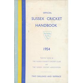 OFFICIAL SUSSEX CRICKET HANDBOOK 1954