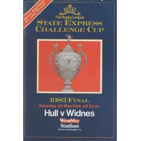 HULL V WIDNES 1982 (CHALLENGE CUP FINAL) RUGBY LEAGUE PROGRAMME