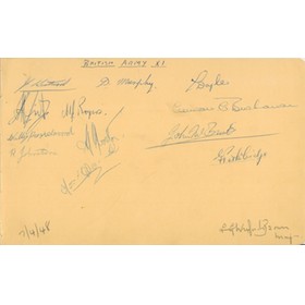 BRITISH ARMY AND FRENCH ARMY 1948 FOOTBALL AUTOGRAPHS (AND LUTON TOWN)