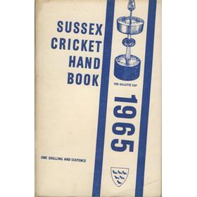 OFFICIAL SUSSEX CRICKET HANDBOOK 1965