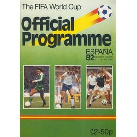 WORLD CUP SPAIN 1982 OFFICIAL TOURNAMENT BROCHURE