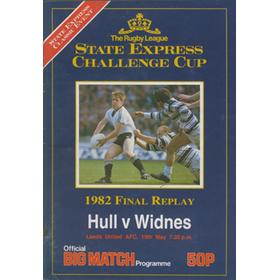 HULL V WIDNES 1982 (CHALLENGE CUP FINAL REPLAY) RUGBY LEAGUE PROGRAMME