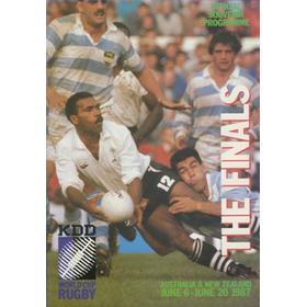 RUGBY WORLD CUP 1987 "THE FINALS" PROGRAMME