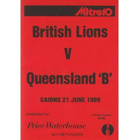 BRITISH LIONS V QUEENSLAND 